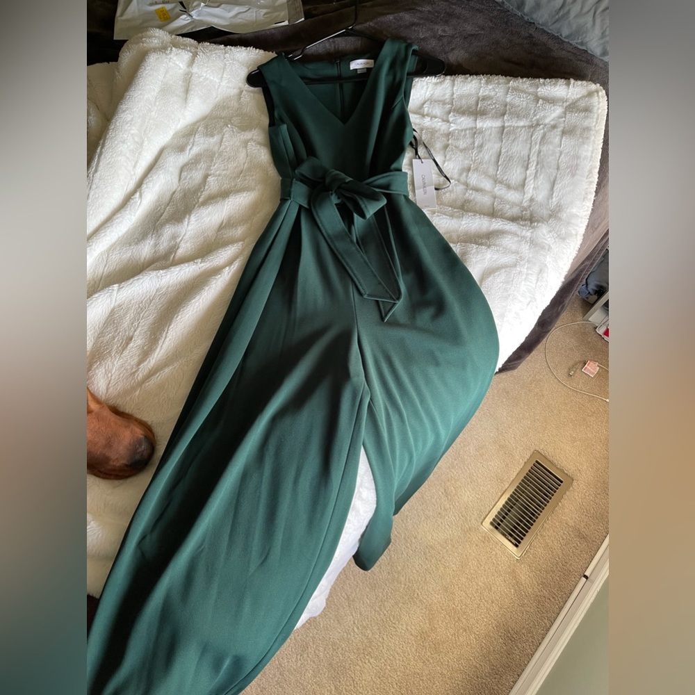 Calvin Klein jumpsuit in Emerald Green